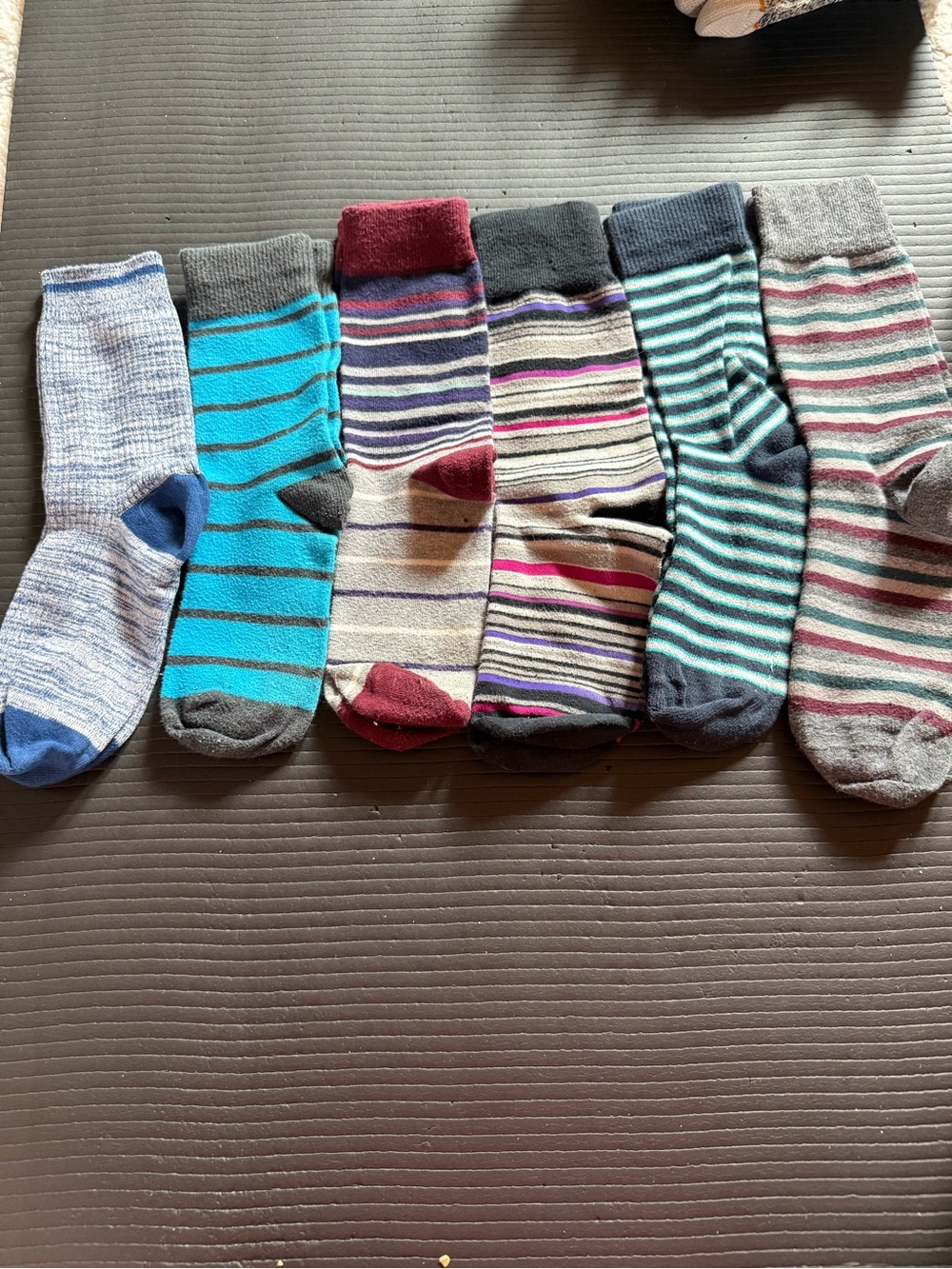 6 Pair of Striped Casual Men's Socks